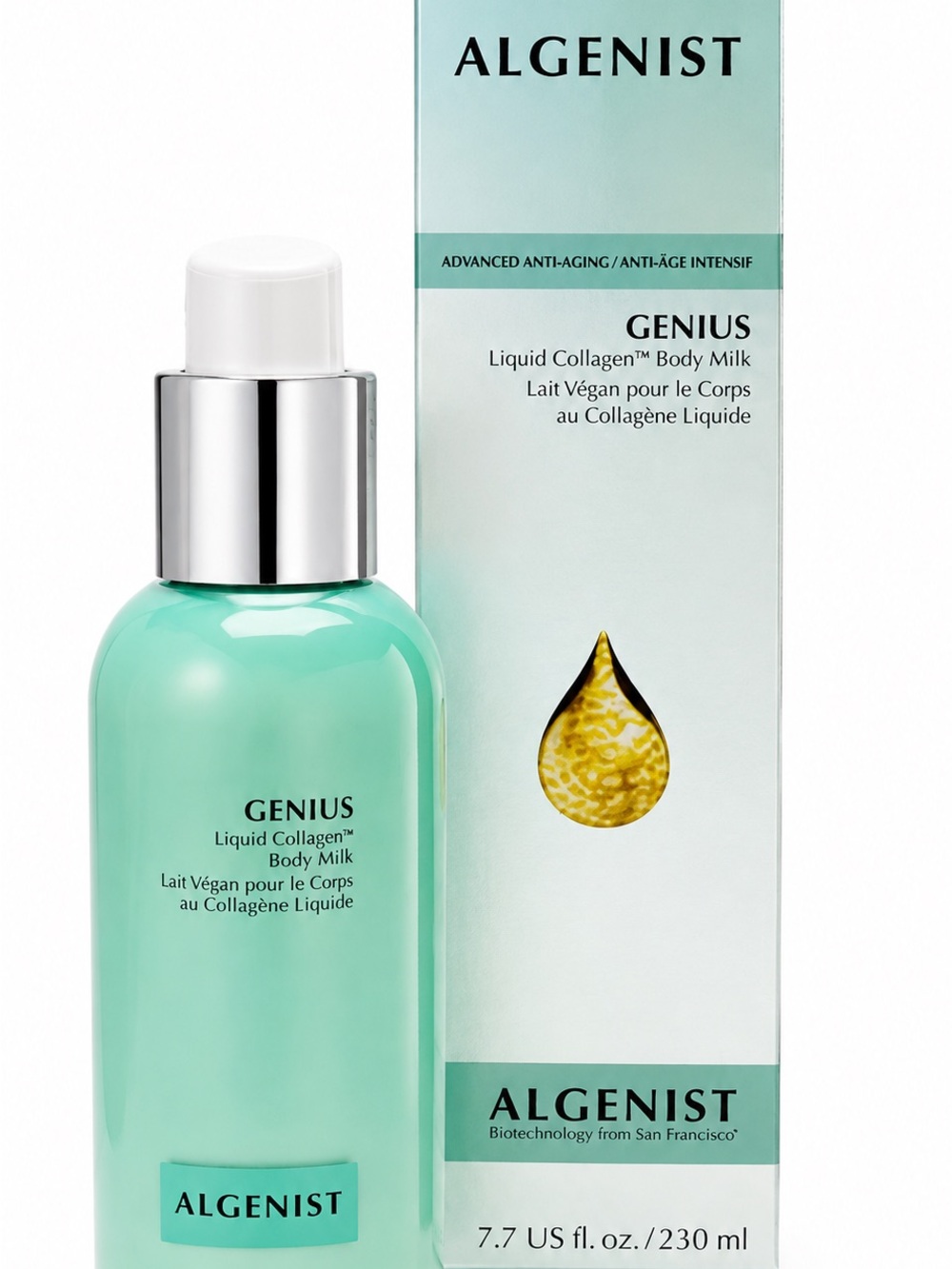ALGENIST Genius Liquid Collagen Body Milk Advanced Anti-Aging Vegan 7.7oz 230ml